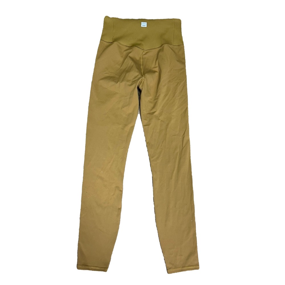 Vuori Rib Studio Leggings Ochre Gold High Rise Activewear VW428 Womens Small